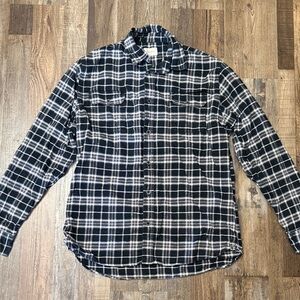 Jachs Men's LT Black and White Plaid Cotton Shirt